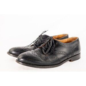 Cole Haan Vintage Green Label Wingtip Oxford Black Dress Shoe Mens 11